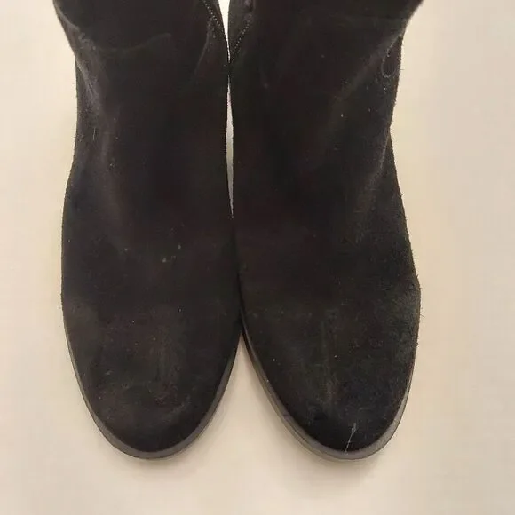 MARC FISHER Secrit Black Suede Studded  Medium Calf Tall Boots - Picture 4 of 15